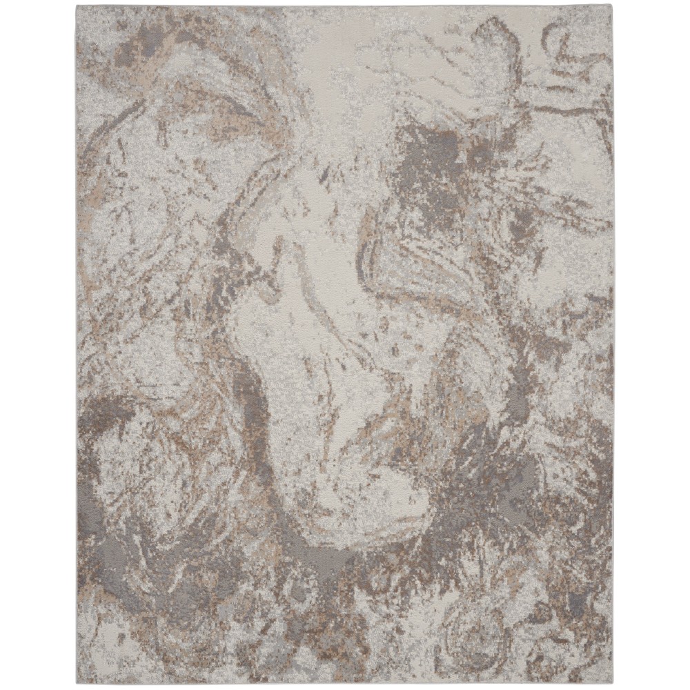 Nourison Elation ETN02 Area Rug, Ivory/Grey, 9' x 12'