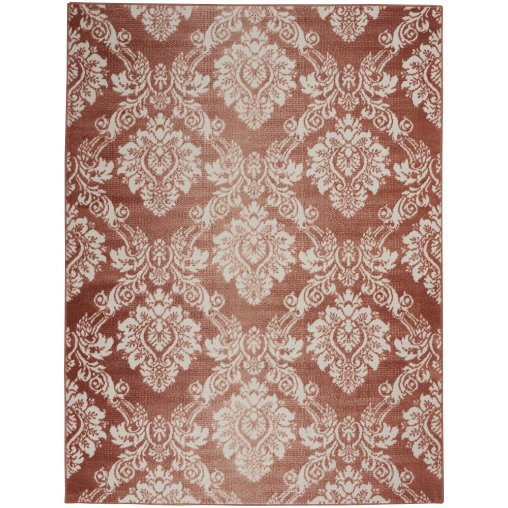 Nourison Elation ETN03 Area Rug, Brick/Ivory, 4' x 6'