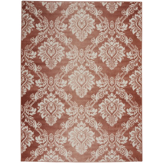 Nourison Elation ETN03 Area Rug, Brick/Ivory, 5'3" x 7'3"