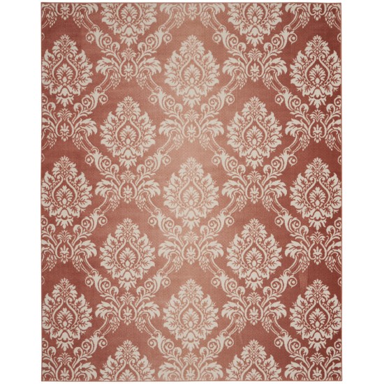 Nourison Elation ETN03 Area Rug, Brick/Ivory, 7'10" x 9'10"