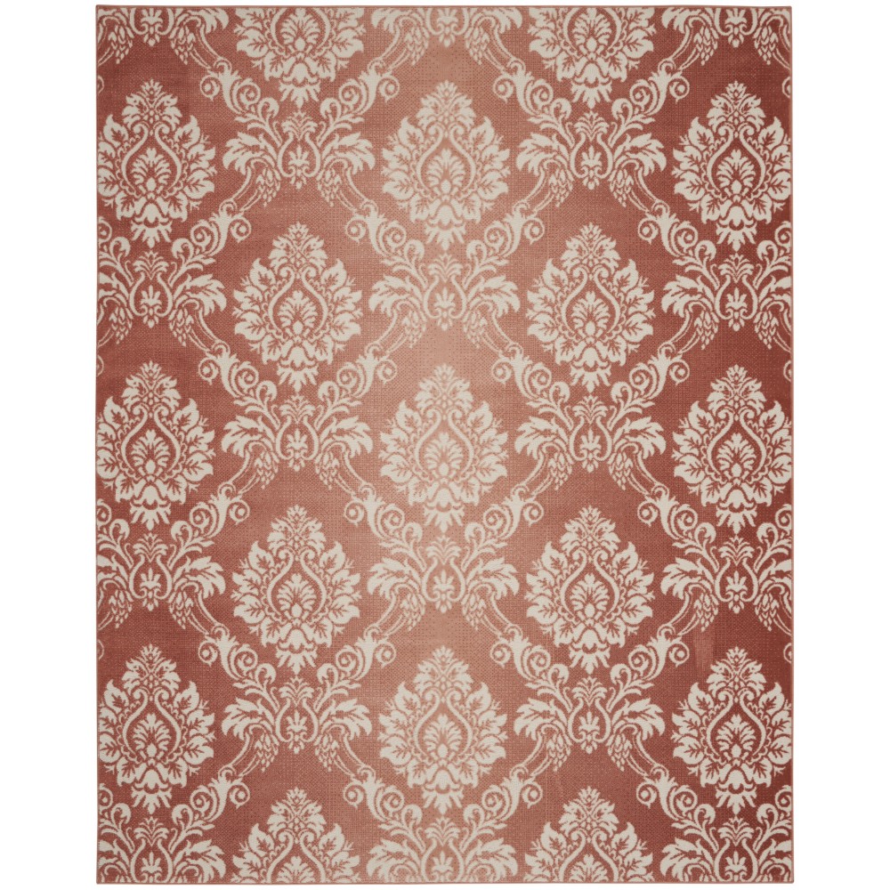 Nourison Elation ETN03 Area Rug, Brick/Ivory, 7'10" x 9'10"