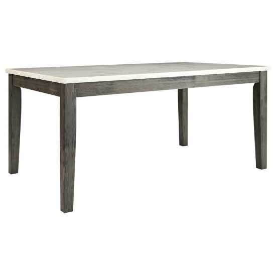 ACME Merel Dining Table, White Marble & Gray Oak