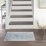 Nourison Elation ETN03 Area Rug, Ivory/Blue, 2' x 3'