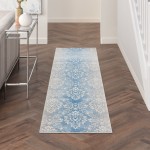 Nourison Elation ETN03 Runner Rug, Ivory/Blue, 2'3" x 7'6"