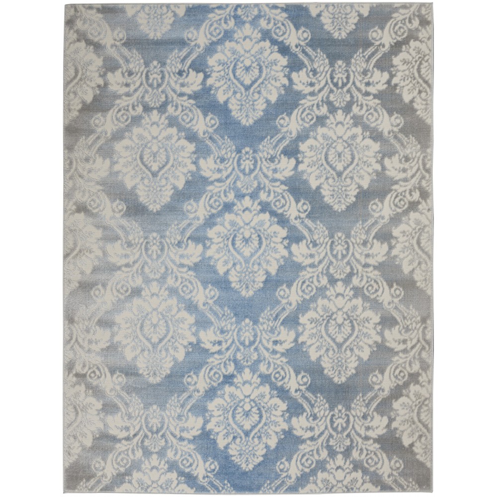 Nourison Elation ETN03 Area Rug, Ivory/Blue, 4' x 6'