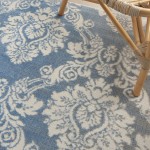 Nourison Elation ETN03 Area Rug, Ivory/Blue, 4' x 6'