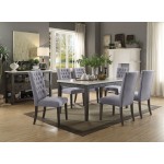 ACME Merel Dining Table, White Marble & Gray Oak