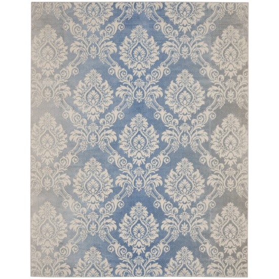 Nourison Elation ETN03 Area Rug, Ivory/Blue, 7'10" x 9'10"