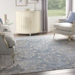 Nourison Elation ETN03 Area Rug, Ivory/Blue, 7'10" x 9'10"