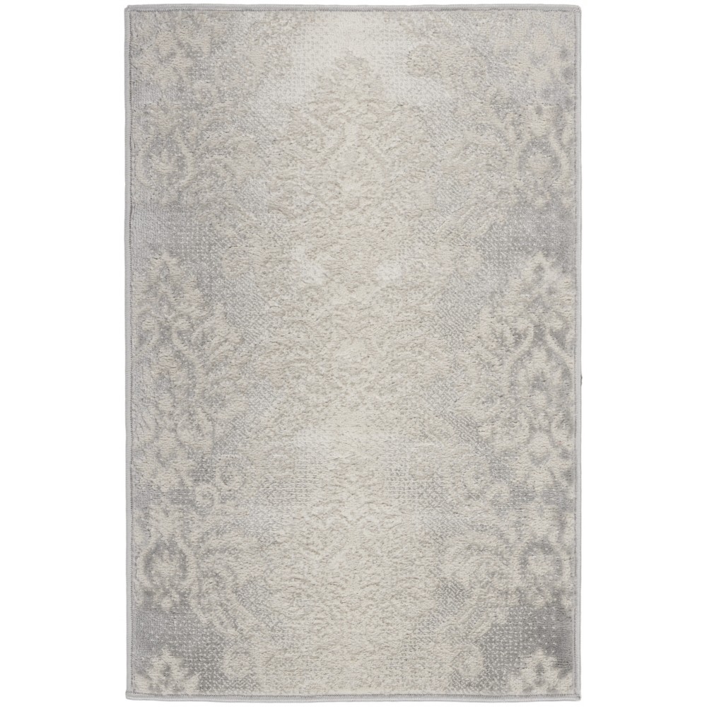 Nourison Elation ETN03 Area Rug, Ivory/Grey, 2' x 3'