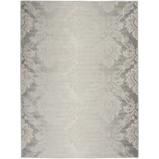 Nourison Elation ETN03 Area Rug, Ivory/Grey, 4' x 6'