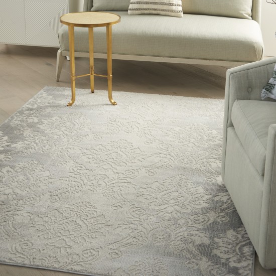 Nourison Elation ETN03 Area Rug, Ivory/Grey, 4' x 6'