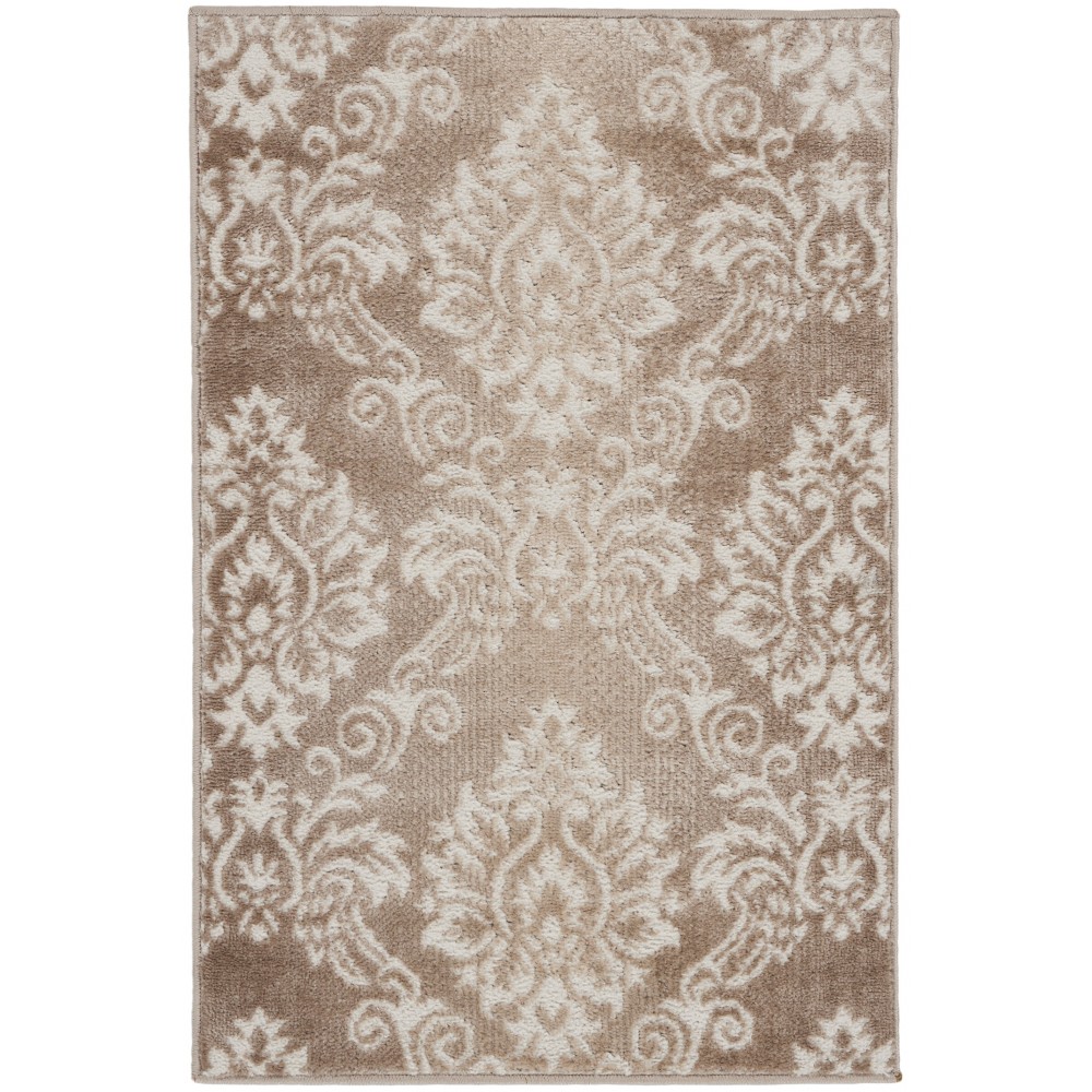 Nourison Elation ETN03 Area Rug, Ivory/Mocha, 2' x 3'