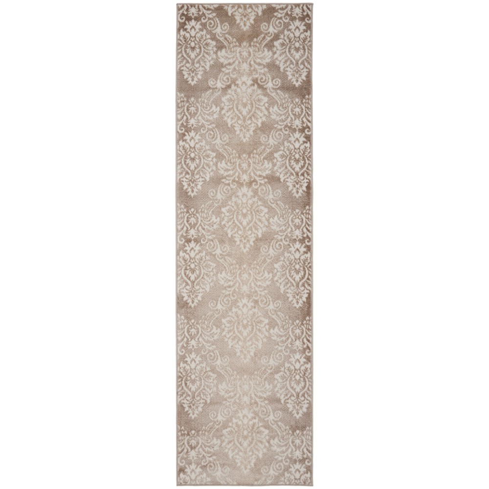 Nourison Elation ETN03 Runner Rug, Ivory/Mocha, 2'3" x 7'6"