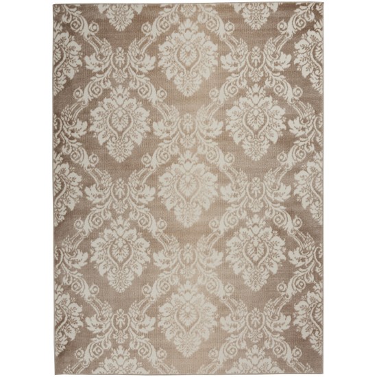 Nourison Elation ETN03 Area Rug, Ivory/Mocha, 5'3" x 7'3"