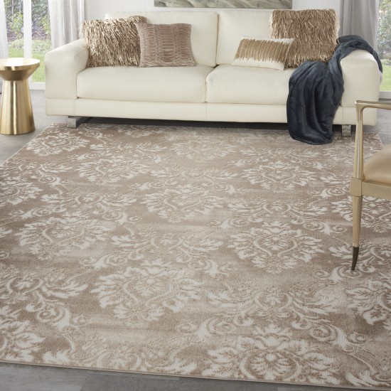 Nourison Elation ETN03 Area Rug, Ivory/Mocha, 7'10" x 9'10"