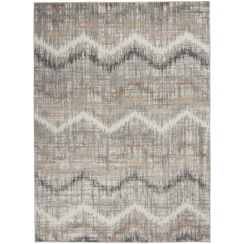 Nourison Elation ETN04 Area Rug, Grey/Ivory, 5'3" x 7'3" Nourison Elation ETN04 Area Rug, Grey/Ivory, 5'3" x 7'3"