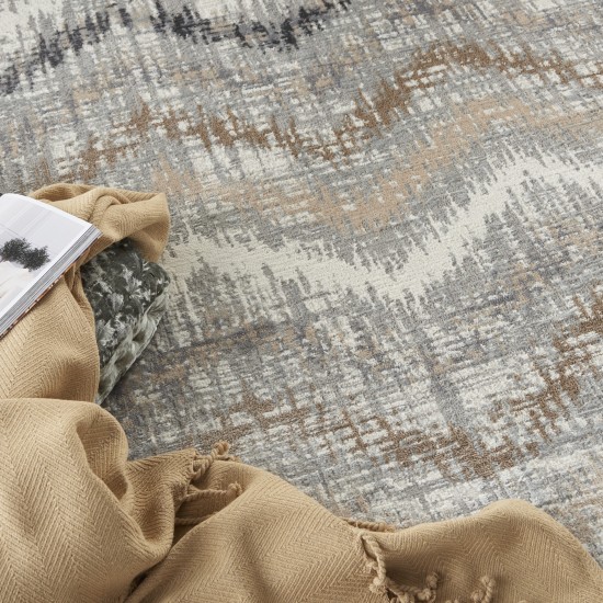 Nourison Elation ETN04 Area Rug, Grey/Ivory, 5'3" x 7'3"