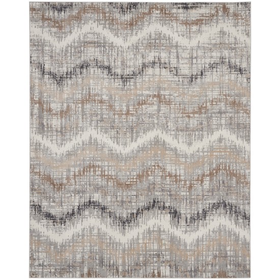 Nourison Elation ETN04 Area Rug, Grey/Ivory, 9' x 12'