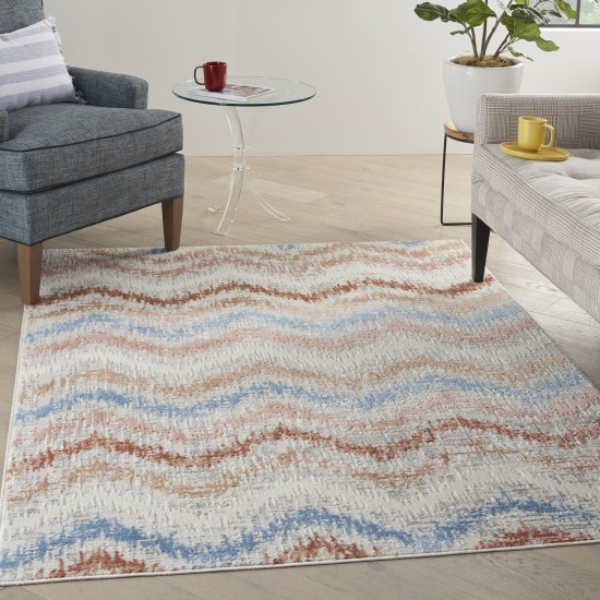 Nourison Elation ETN04 Area Rug, Ivory/Multicolor, 4' x 6'