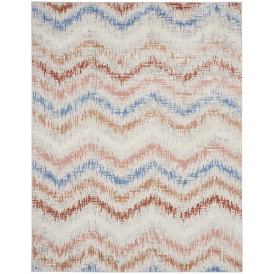 Nourison Elation ETN04 Area Rug, Ivory/Multicolor, 7'10" x 9'10"