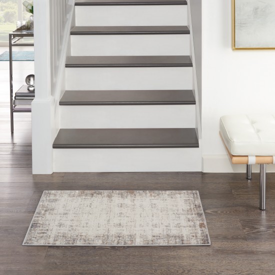 Nourison Elation ETN05 Area Rug, Ivory/Grey, 2' x 3'