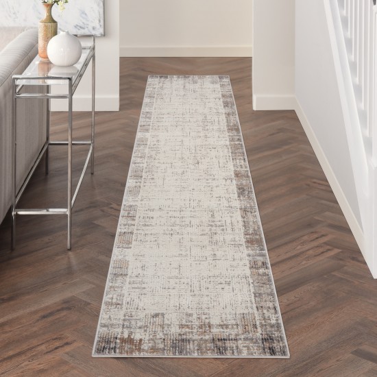 Nourison Elation ETN05 Runner Rug, Ivory/Grey, 2'2" x 12'