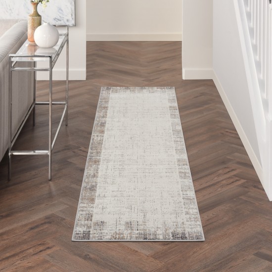 Nourison Elation ETN05 Runner Rug, Ivory/Grey, 2'3" x 7'6"