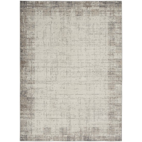 Nourison Elation ETN05 Area Rug, Ivory/Grey, 4' x 6'