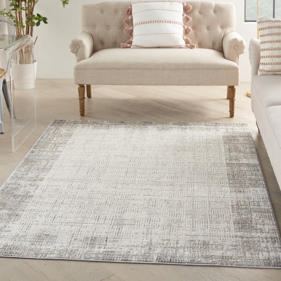 Nourison Elation ETN05 Area Rug, Ivory/Grey, 4' x 6'