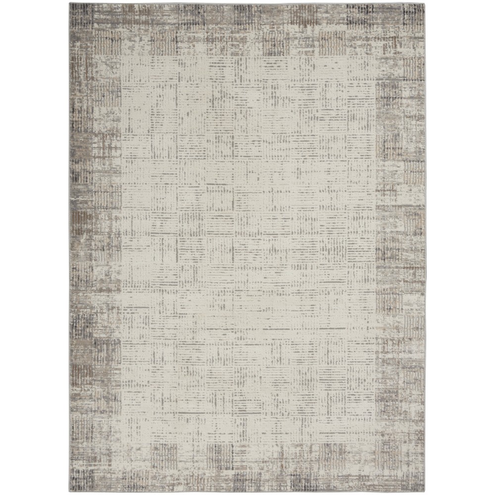 Nourison Elation ETN05 Area Rug, Ivory/Grey, 5'3" x 7'3"