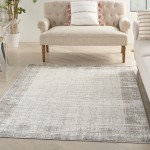 Nourison Elation ETN05 Area Rug, Ivory/Grey, 5'3" x 7'3"