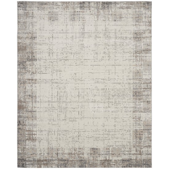 Nourison Elation ETN05 Area Rug, Ivory/Grey, 7' x 10'