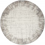 Nourison Elation ETN05 Area Rug, Ivory/Grey, 7'10" x Round
