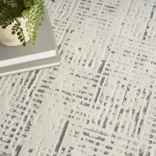 Nourison Elation ETN05 Area Rug, Ivory/Grey, 7'10" x Round