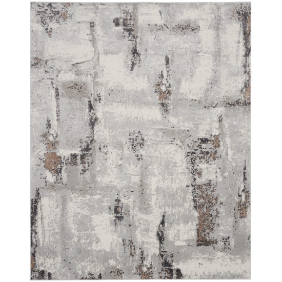 Nourison Elation ETN06 Area Rug, Grey/Ivory, 7'10" x 9'10"