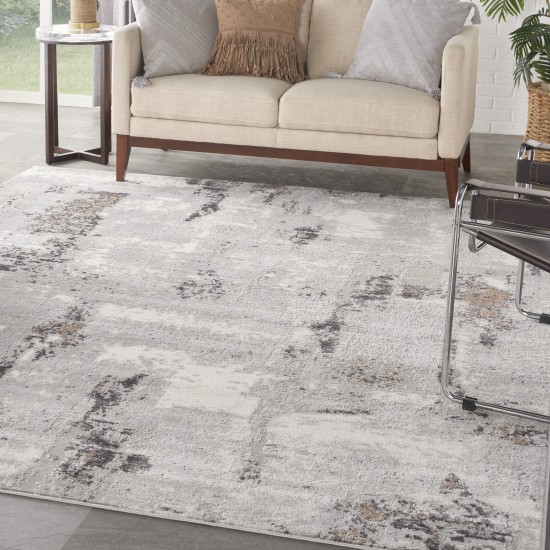 Nourison Elation ETN06 Area Rug, Grey/Ivory, 7'10" x 9'10"