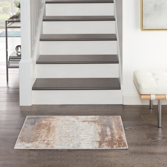 Nourison Elation ETN07 Area Rug, Grey/Ivory, 2' x 3'