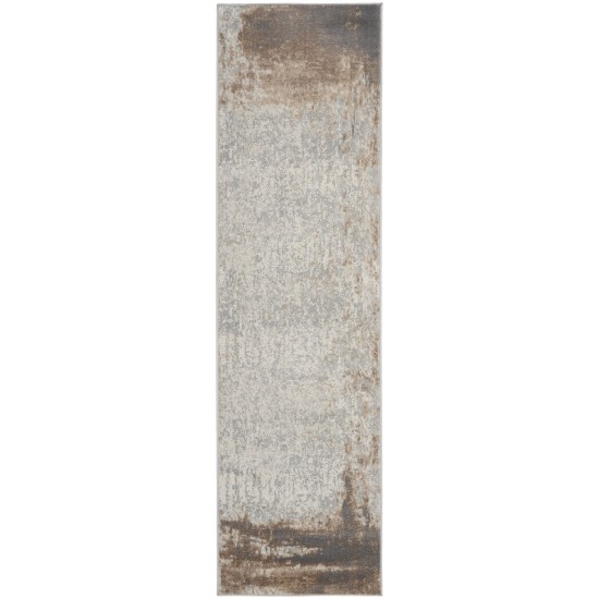 Nourison Elation ETN07 Runner Rug, Grey/Ivory, 2'3" x 7'6"