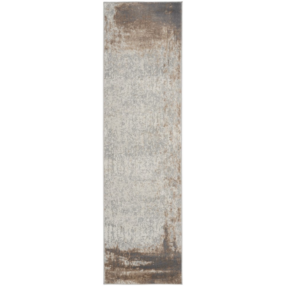 Nourison Elation ETN07 Runner Rug, Grey/Ivory, 2'3" x 7'6" Nourison Elation ETN07 Runner Rug, Grey/Ivory, 2'3" x 7'6"
