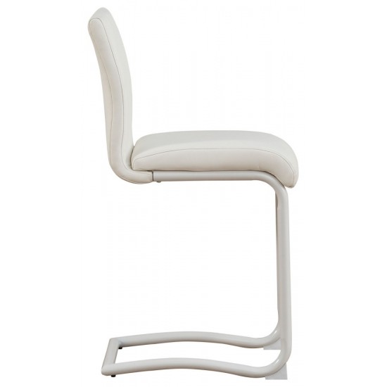 ACME Gordie Counter Height Chair (Set-2), White PU, 24" Seat Height