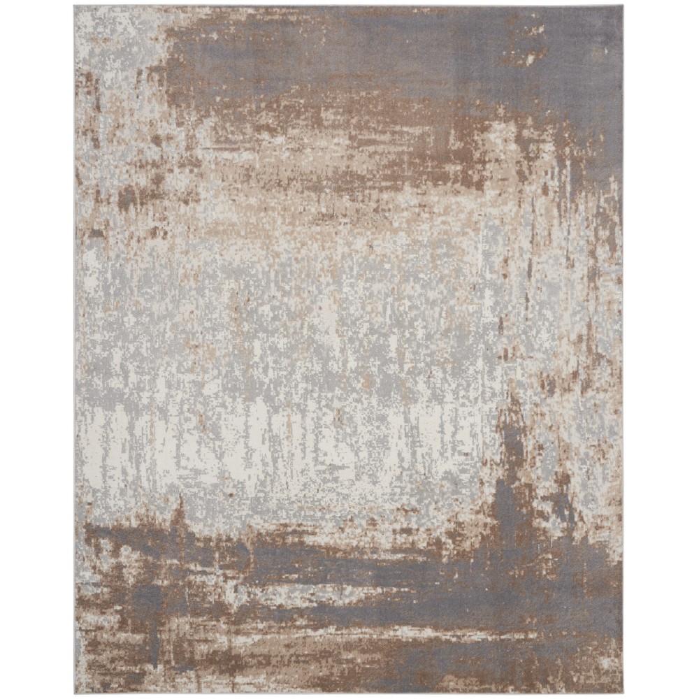 Nourison Elation ETN07 Area Rug, Grey/Ivory, 7'10" x 9'10"