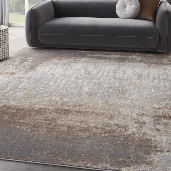 Nourison Elation ETN07 Area Rug, Grey/Ivory, 7'10" x 9'10"