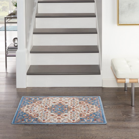 Nourison Elation ETN08 Area Rug, Ivory/Blue, 2' x 3'