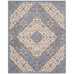 Nourison Elation ETN08 Area Rug, Ivory/Blue, 7'10" x 9'10"