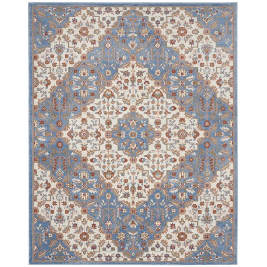 Nourison Elation ETN08 Area Rug, Ivory/Blue, 7'10" x 9'10"