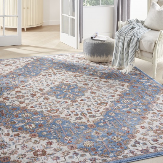 Nourison Elation ETN08 Area Rug, Ivory/Blue, 7'10" x 9'10"