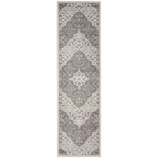 Nourison Elation ETN08 Runner Rug, Ivory/Grey, 2'3" x 7'6"