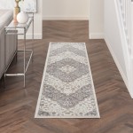 Nourison Elation ETN08 Runner Rug, Ivory/Grey, 2'3" x 7'6"