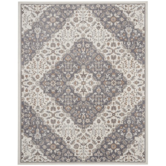 Nourison Elation ETN08 Area Rug, Ivory/Grey, 7'10" x 9'10"